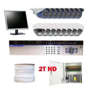  HDMI DVR (2TB HDD) Security Camera Surveillance CCTV System Package 