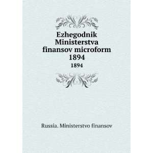   . 1894 (in Russian language) Russia. Ministerstvo finansov Books