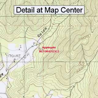  USGS Topographic Quadrangle Map   Applegate, Oregon 