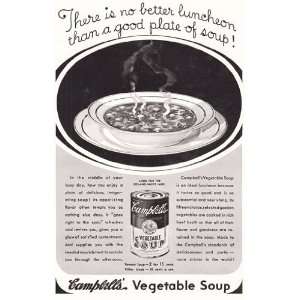  Print Ad 1933 Campbells Vegetable Soup Delicious one 