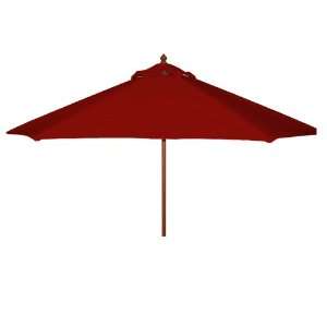  Arden Outdoor 9 Sunbrella Dupione Crimson Market Umbrella 