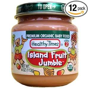 Healthy Times Organic Baby Food, Island Fruit Jumble, 4 Ounce Jars 