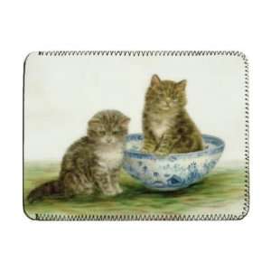  Kitten in a Blue China Bowl by Bessie Bamber   iPad Cover 