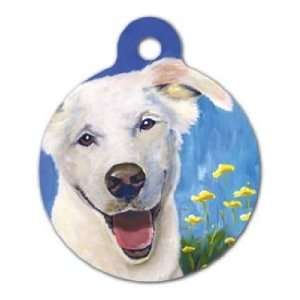  Happy White Doggie Pet ID Tag for Dogs and Cats   Dog Tag 