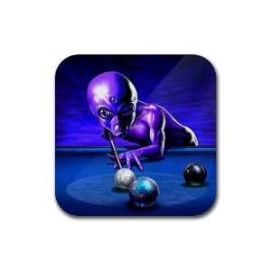  Alien Pool Rubber Square Coaster set (4 pack) Great Gift 