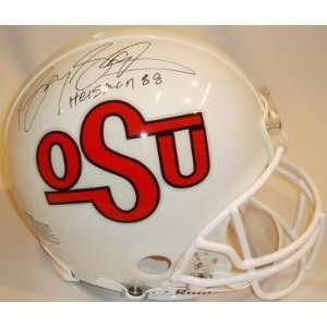 Autographed Barry Sanders Helmet   Authentic  Sports 