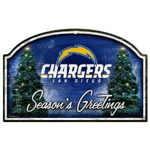  NFL San Diego Chargers 11 by 17 Wood Sign Seasons 