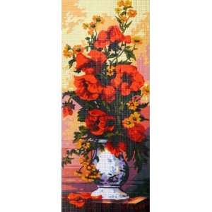  LES PAVOTS, THE POPPIES NEEDLEPOINT CANVAS Arts, Crafts & Sewing