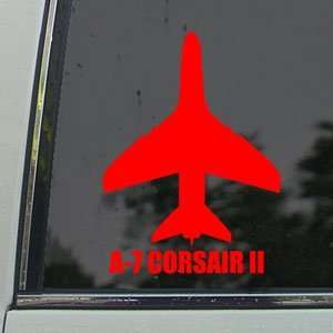  A 7 CORSAIR II Red Decal Military Soldier Window Red 