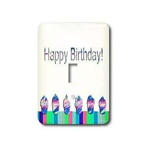 Beverly Turner Birthday Design   Row of Cupcakes, Blue, Happy Birthday 