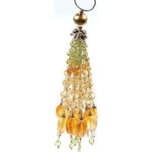  Citrine and Peridot Shower Pendant   Sterling Silver 