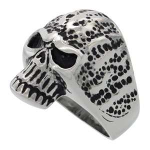  Surgical Steel Rotting Skull Ring 1 in. (25mm) wide, size 