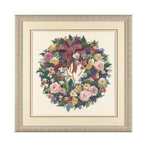  Wreath of Roses   Crewel Embroidery Kit