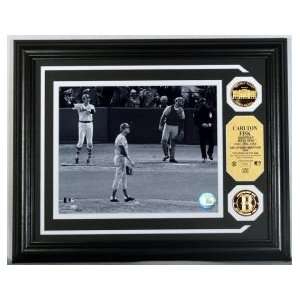  Carlton Fisk Photo Mint w/two 24KT Gold Coins Sports 
