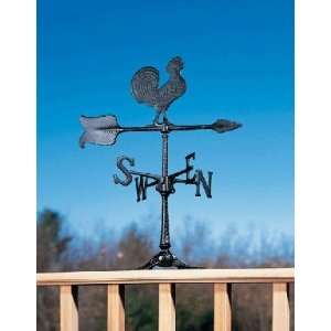    Black 24 in. Rooster Accent Weathervane Patio, Lawn & Garden