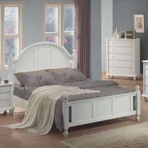   201181Series Kayla Bedroom Set in Distressed White Furniture & Decor