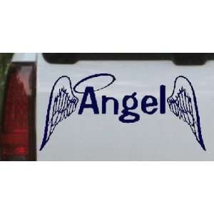 Navy 30in X 14.3in    Angel With Wings Christian Car Window Wall 