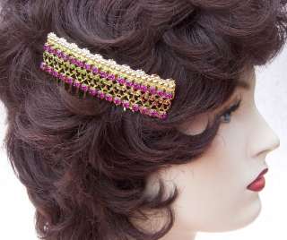 COLLECTION OF THREE GLITZY DYNASTY STYLE HAIR COMBS EMBELLISHED WITH 