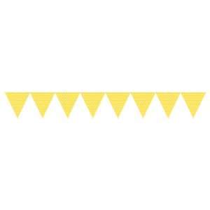  Yellow Paper Flag Banners   Polka Dots Patio, Lawn 