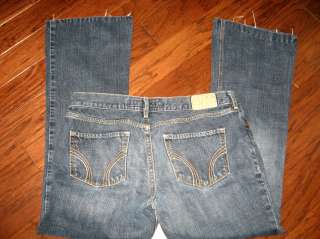 Hollister Womens Logo Low Rise Boot Cut Jeans Size 7  