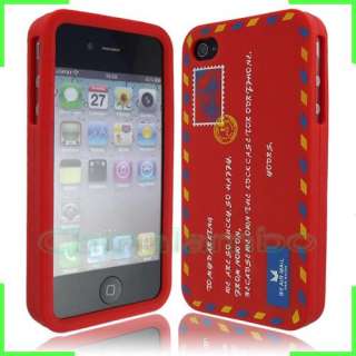for iphone 4g 4s lucky mail design skin soft silicone case cover new