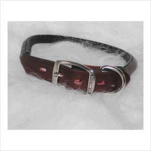  LEATHER ROLLED COLLAR 1 X 26BROWN/BURGUNDY COLOR 