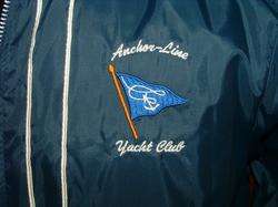 Vintage Dunbrooke BLUE Nylon Yacht Club RACING Jacket BOATING 
