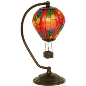  Hot Air Balloon Glass Accent Table Lamp