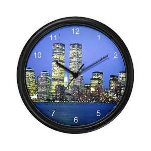 New York City at Night New york Wall Clock by  