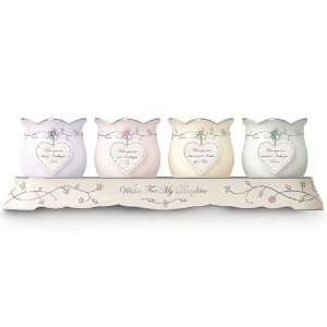  Wishes For My Daughter Collectible Porcelain Candleholder 