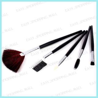 Black Frosting Pro Horse Hair 20pc Cosmetic Brushes Set  