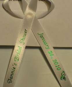 50 Personalized Printed Ribbons for Wedding/Favor  