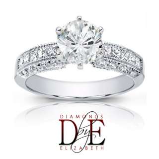 50ct Round Diamond Engagement Ring 14K Certified  