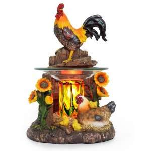  Rooster, Hen and Chicks Electric Oil Warmer Lamp