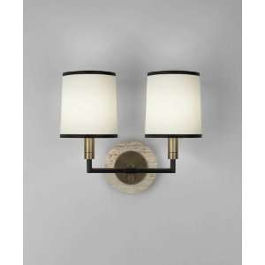 Robert Abbey 2137 Axis   Two Light Wall Sconce, Aged Natural Brass 
