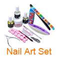 Primer Pro Acrylic Glitter Powder Liquid KIT Nail Art Tips Brush Pen 
