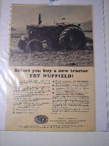 Vintage 1965 Nuffield 460 Diesel Tractor Ad Frick Co  