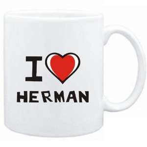  Mug White I love Herman  Last Names