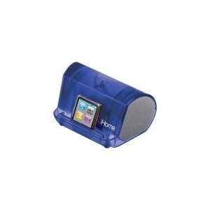  Blue Portable Translucent  Stereo Speaker Player 