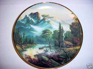 Franklin Mint Mountain Retreat by Ron Huff Ltd Ed Plate  