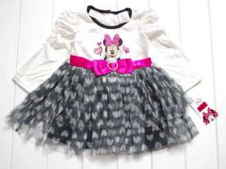   2T Disney Minnie Mouse Costume Fancy Party Dress Up Heart Tutu Outfit