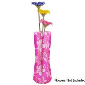  Plastic Foldable Vase in Flower Print, Random Color