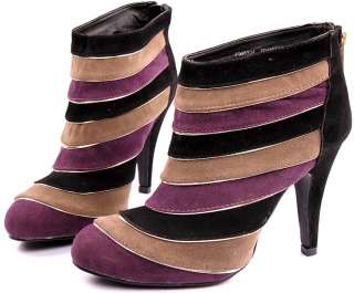 2012 New Spring Stripes Stiletto Womens Shoes High Heels Platform 