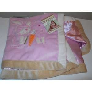 Blankets and Beyond Plush Rabbit Baby Blanket Pink Baby