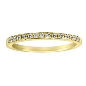 10k Yellow Gold Round Diamond Band (1/6 cttw, J K Color, I2 I3 Clarity 