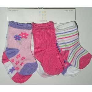  Absorba Girls Socks 6 Pair, 6 12 Months Baby