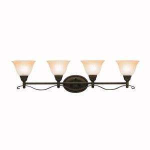 Kichler Lighting 5974DBK 4 Light Pomeroy Bathroom Light, Distressed 