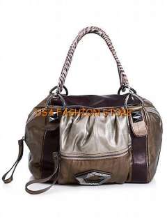 NEW GUESS Handbag Thriller satchel Purple bag purse G  
