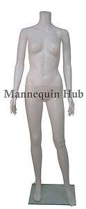 New Female Headless Mannequin Dress Form Display White Durable Plastic 