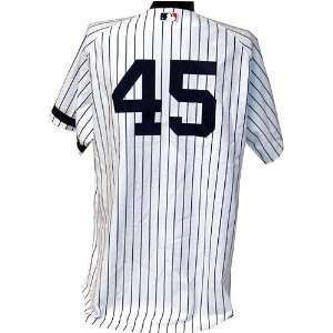  Carl Pavano #45 2007 Yankees Game Issued Home Pinstripe 